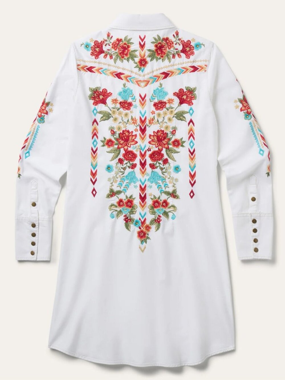 Stetson White Embrodered Dress